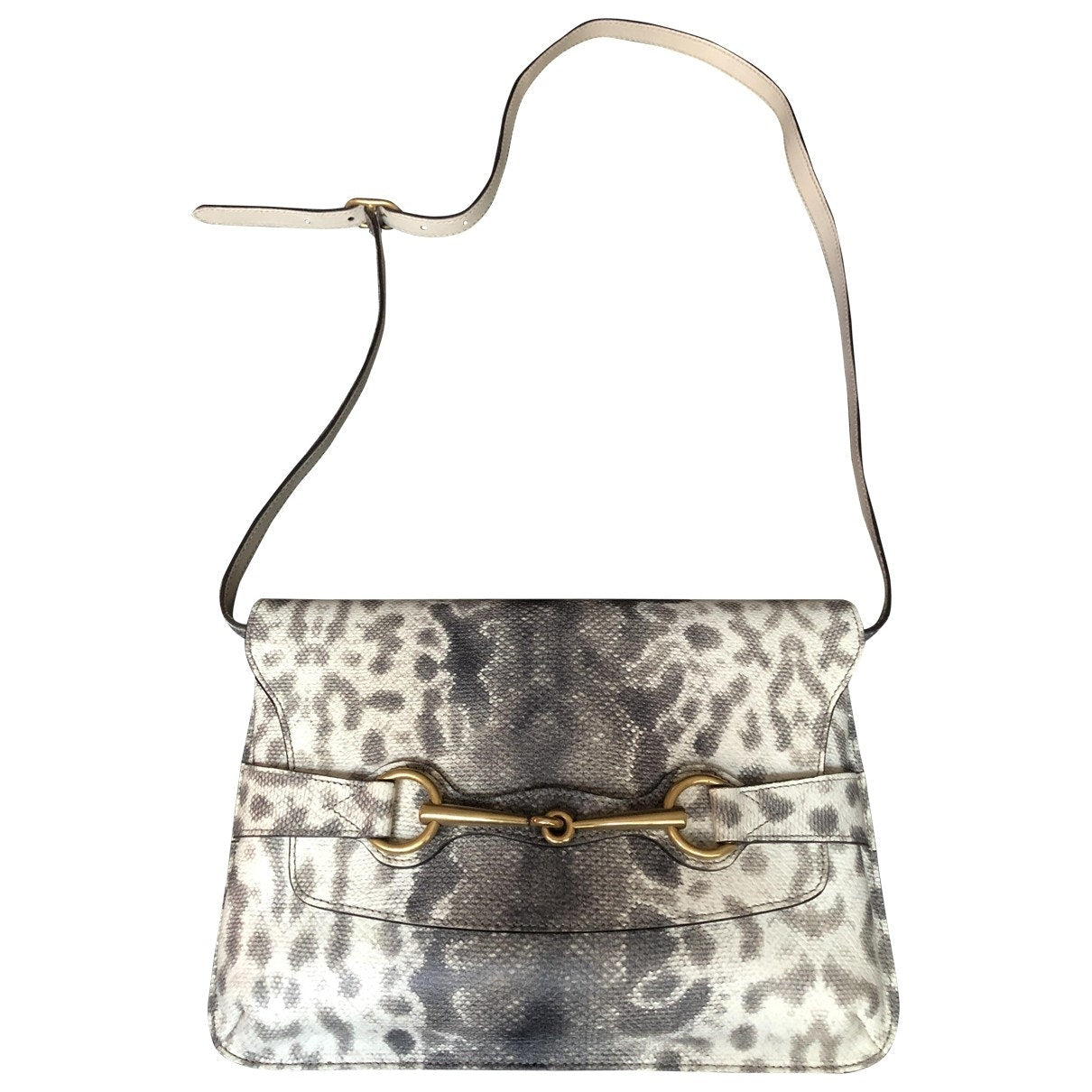 Gucci grey leather handbag
