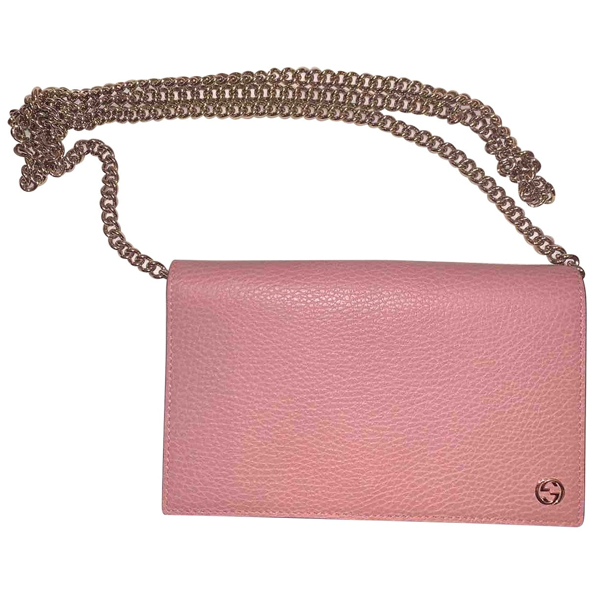 Gucci betty pink leather clutch bag