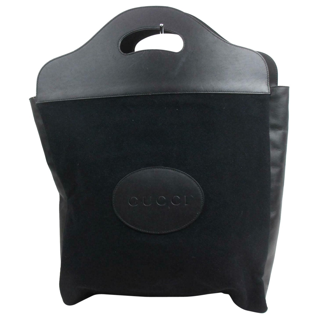 Gucci black suede handbag