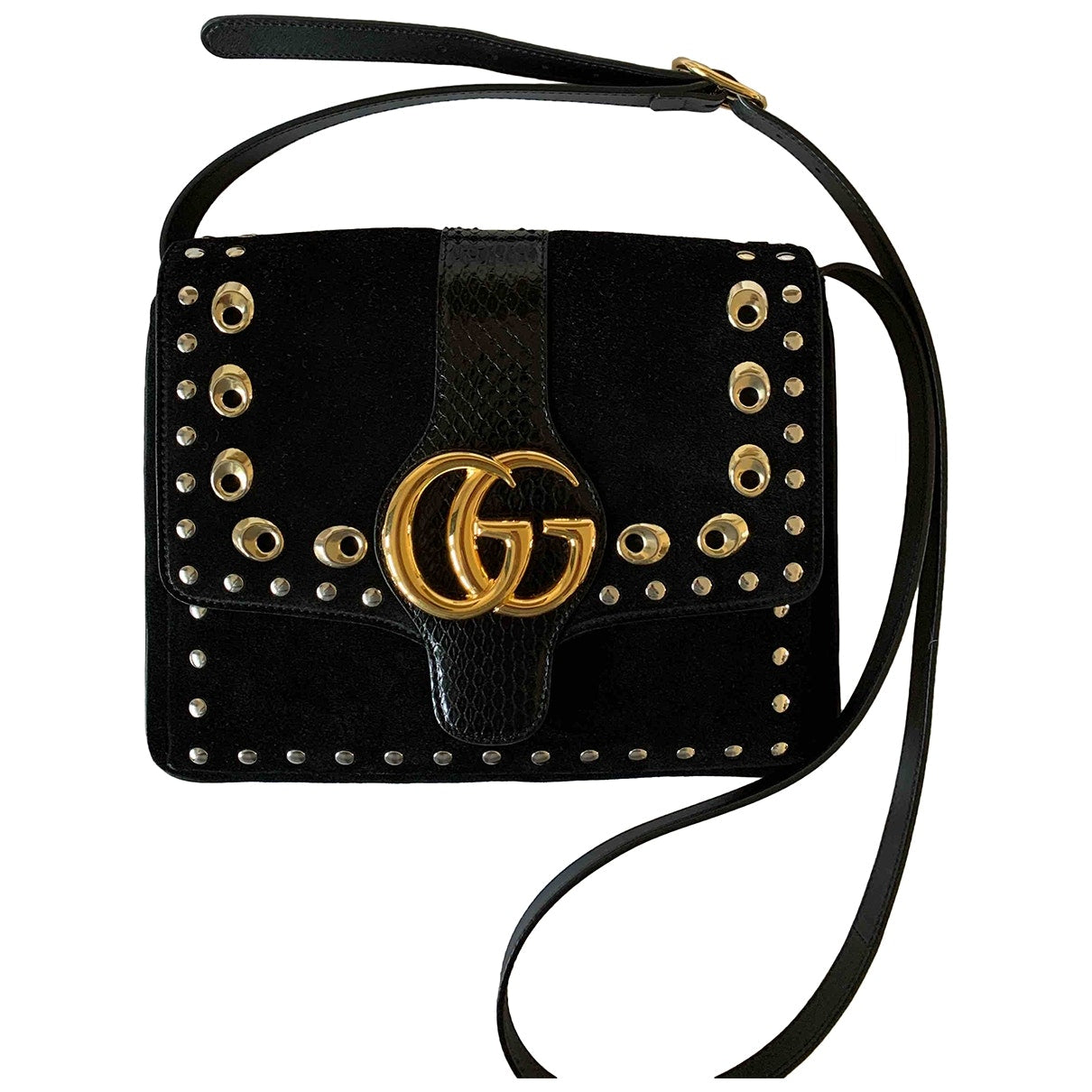 Gucci arli black suede handbag