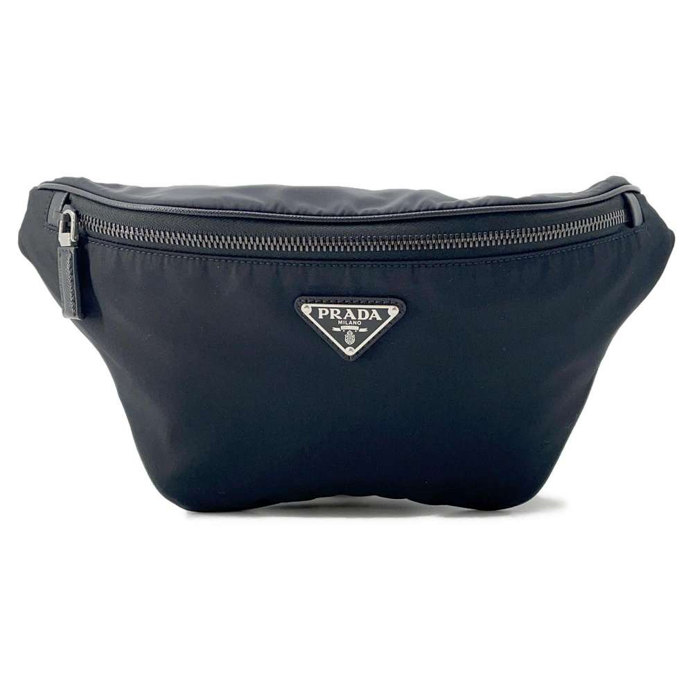 Prada Re Crossbody Bag Leather Nylon Black