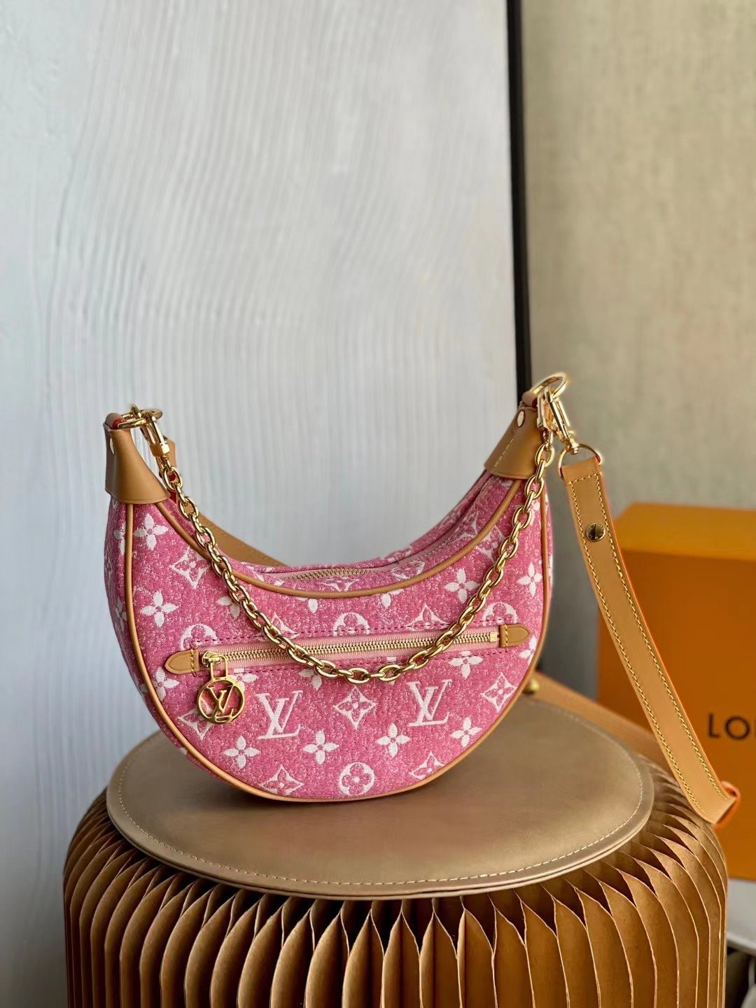 Top Quality Loop For Women Shoulder Bags Denim Pink