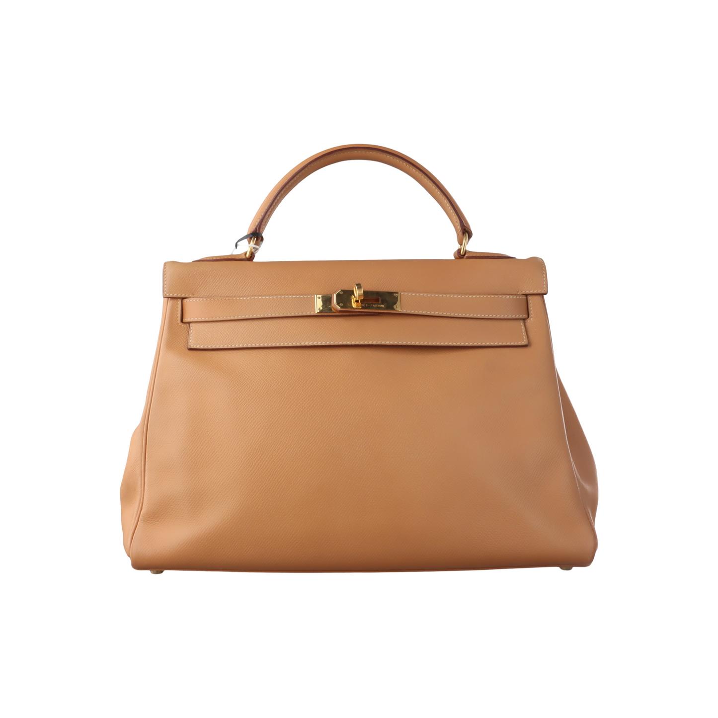 Hermes Kelly Sesame Epsom Retourne Hardware Handbag Gold Travel Bag