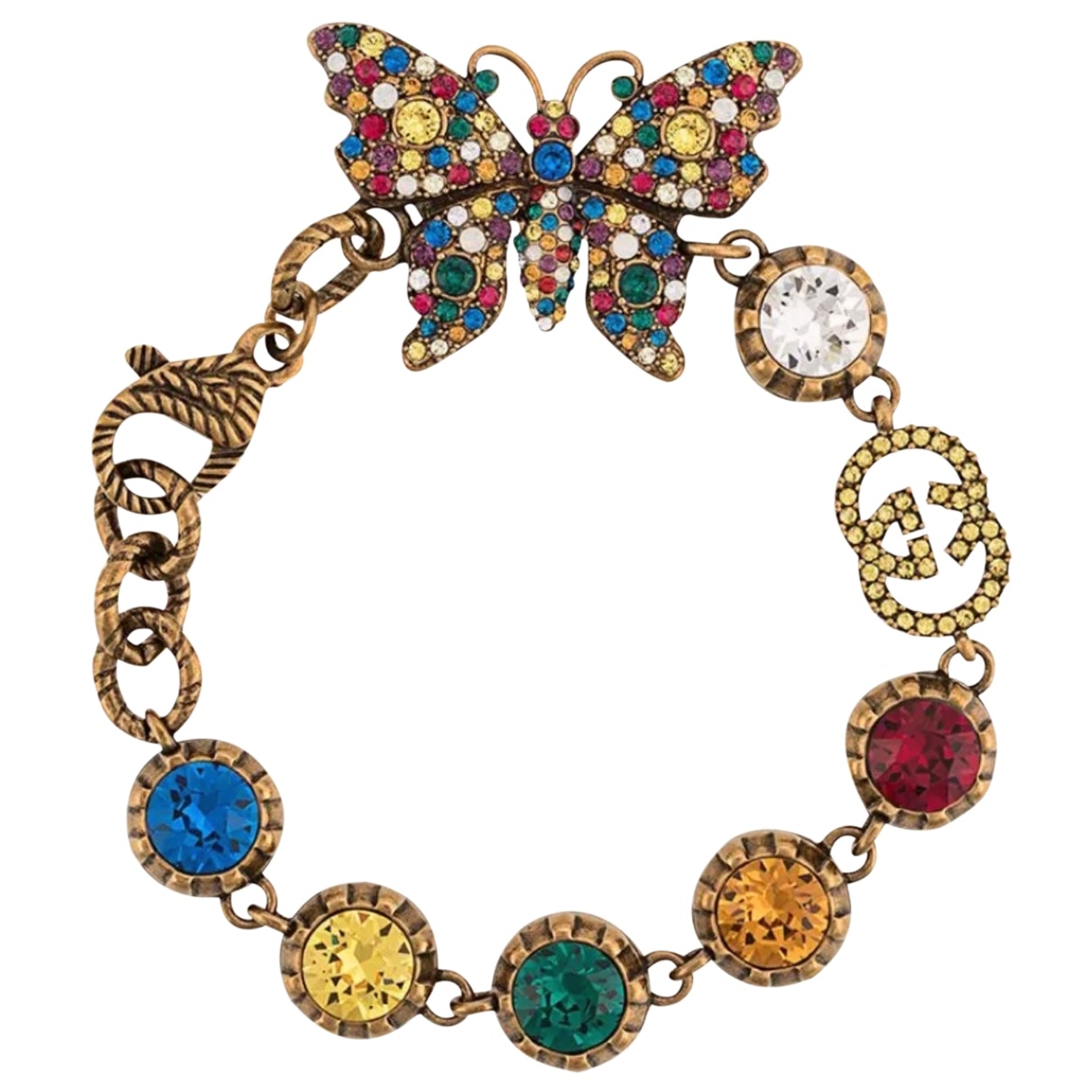 Gucci mors multicolour crystal bracelets