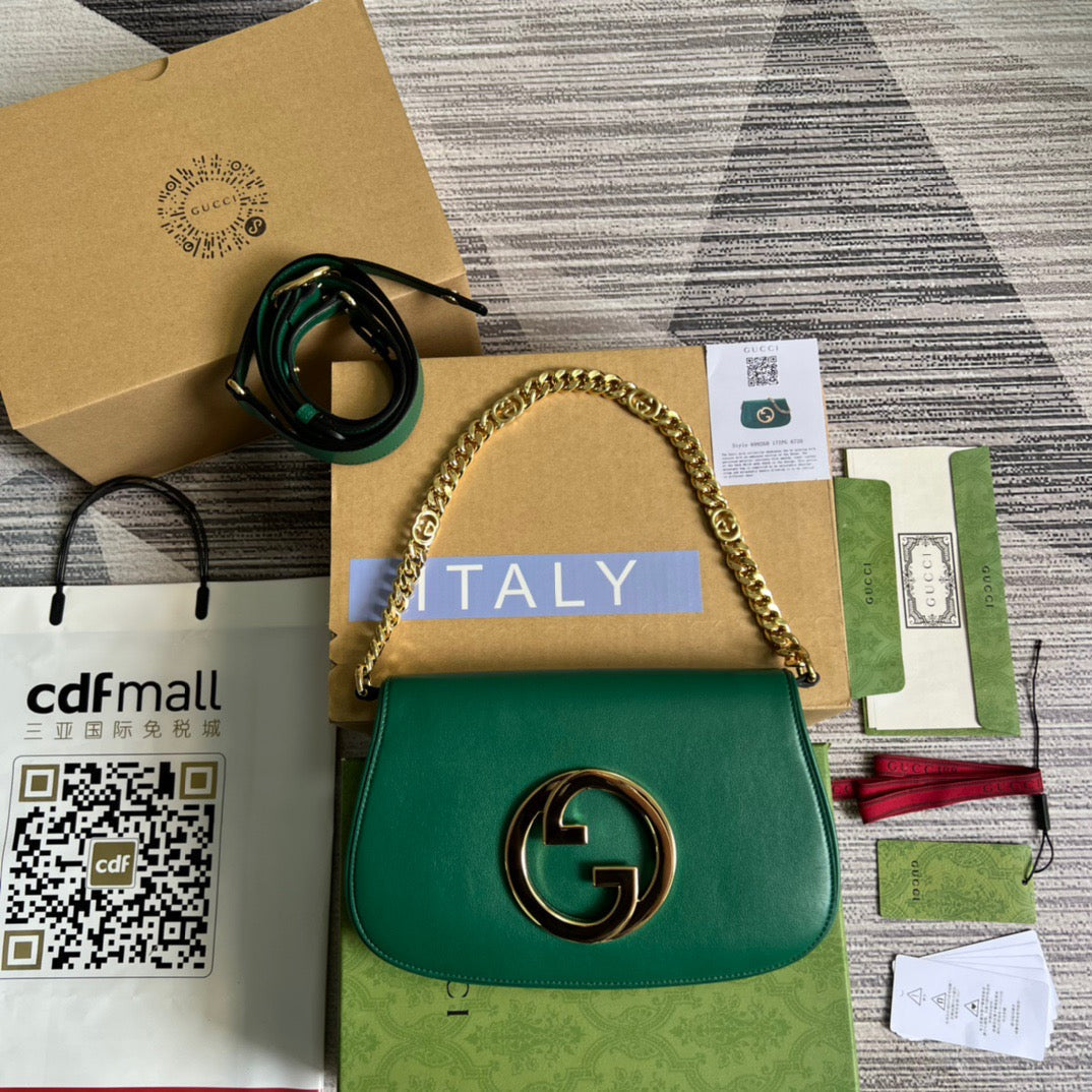 gg Blondie , ’s 11in Green Shoulder Bag