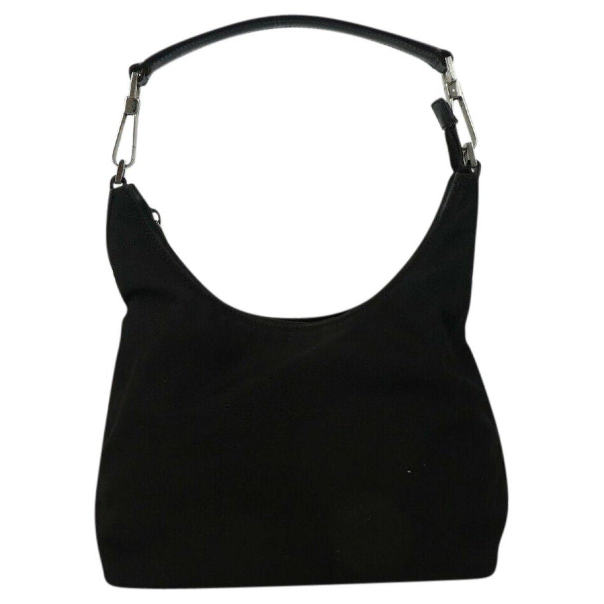 Gucci bamboo black cloth handbag