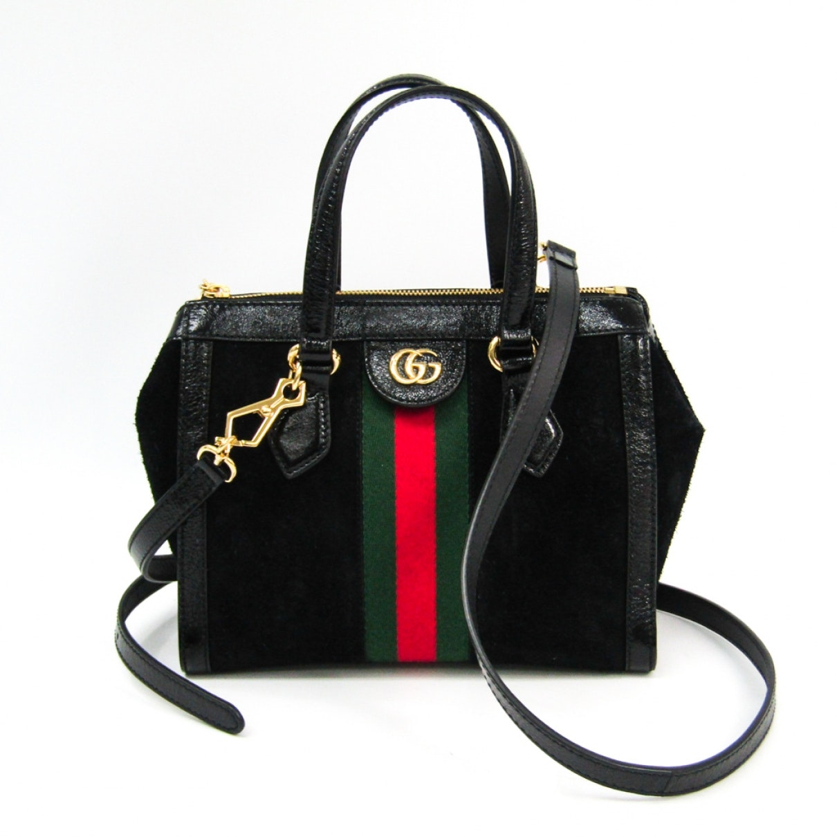 Gucci ophidia black suede handbag