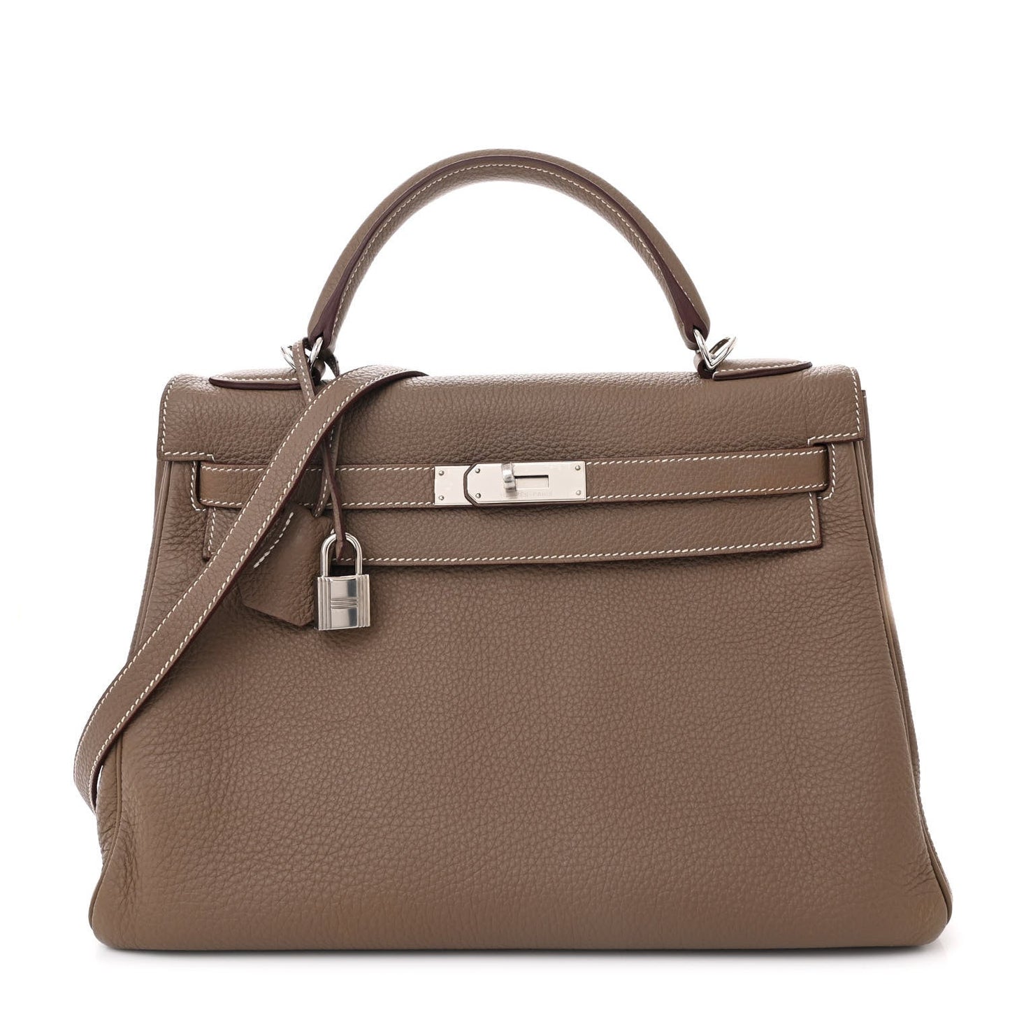 Hermes Togo Kelly Retourne Etoupe Handbag Travel Bag 32 Etoupe 1682621