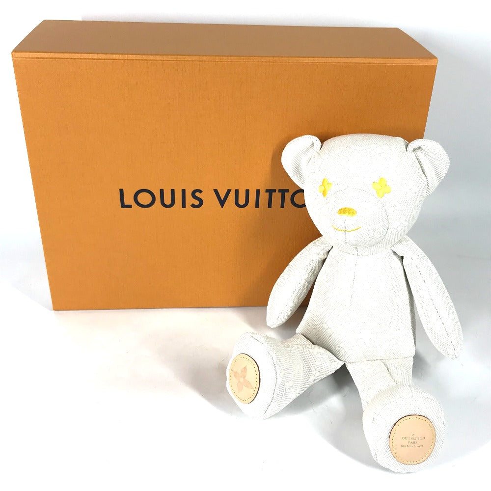 Louis Vuitton Plush Doll interior bear Cotton Beige Handbag