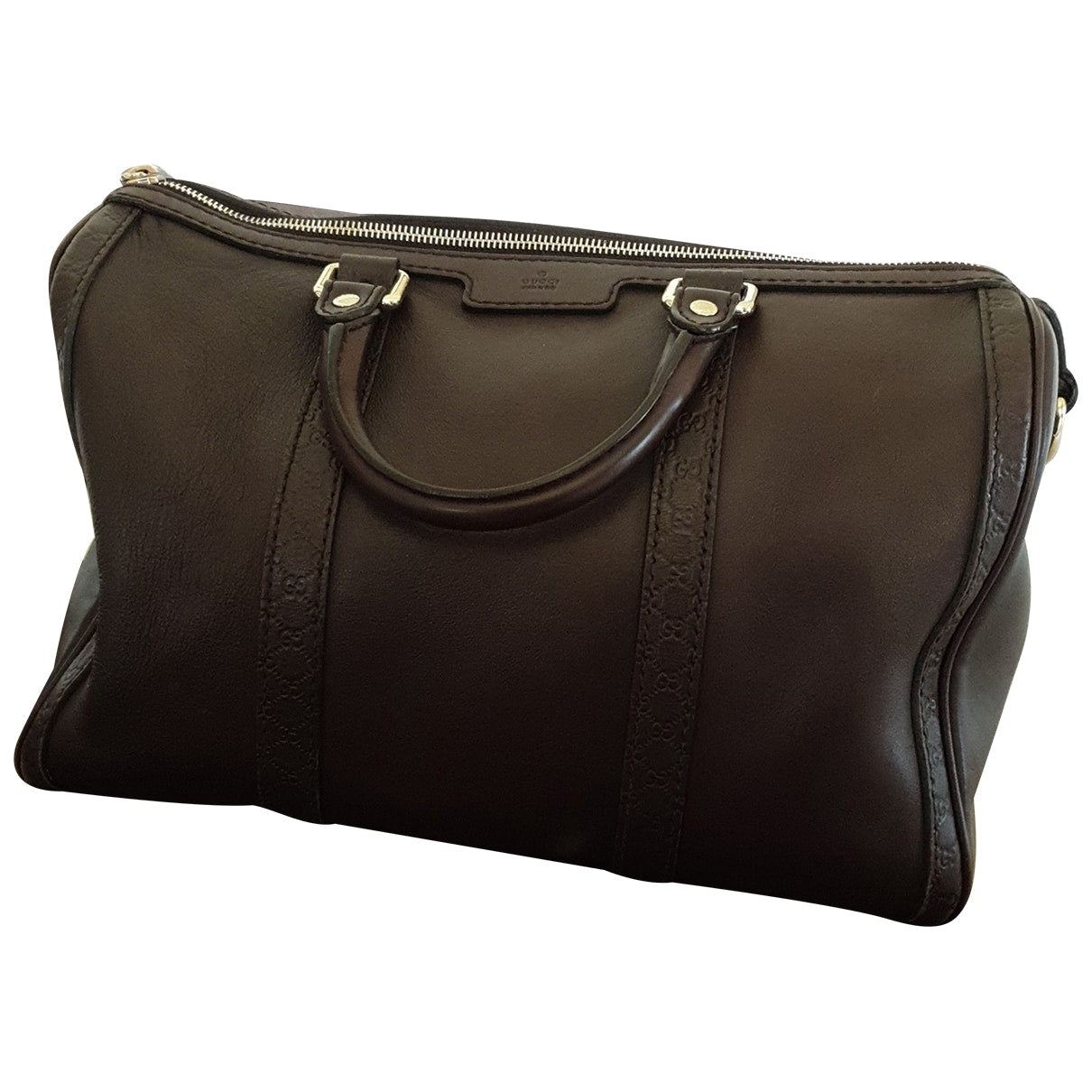 Gucci boston brown leather handbag