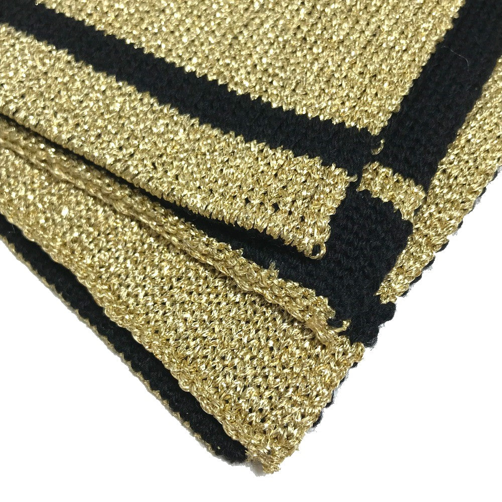 Louis Vuitton Scarf M76167 x Echarpe Glitter Wool Black Gold Apparel