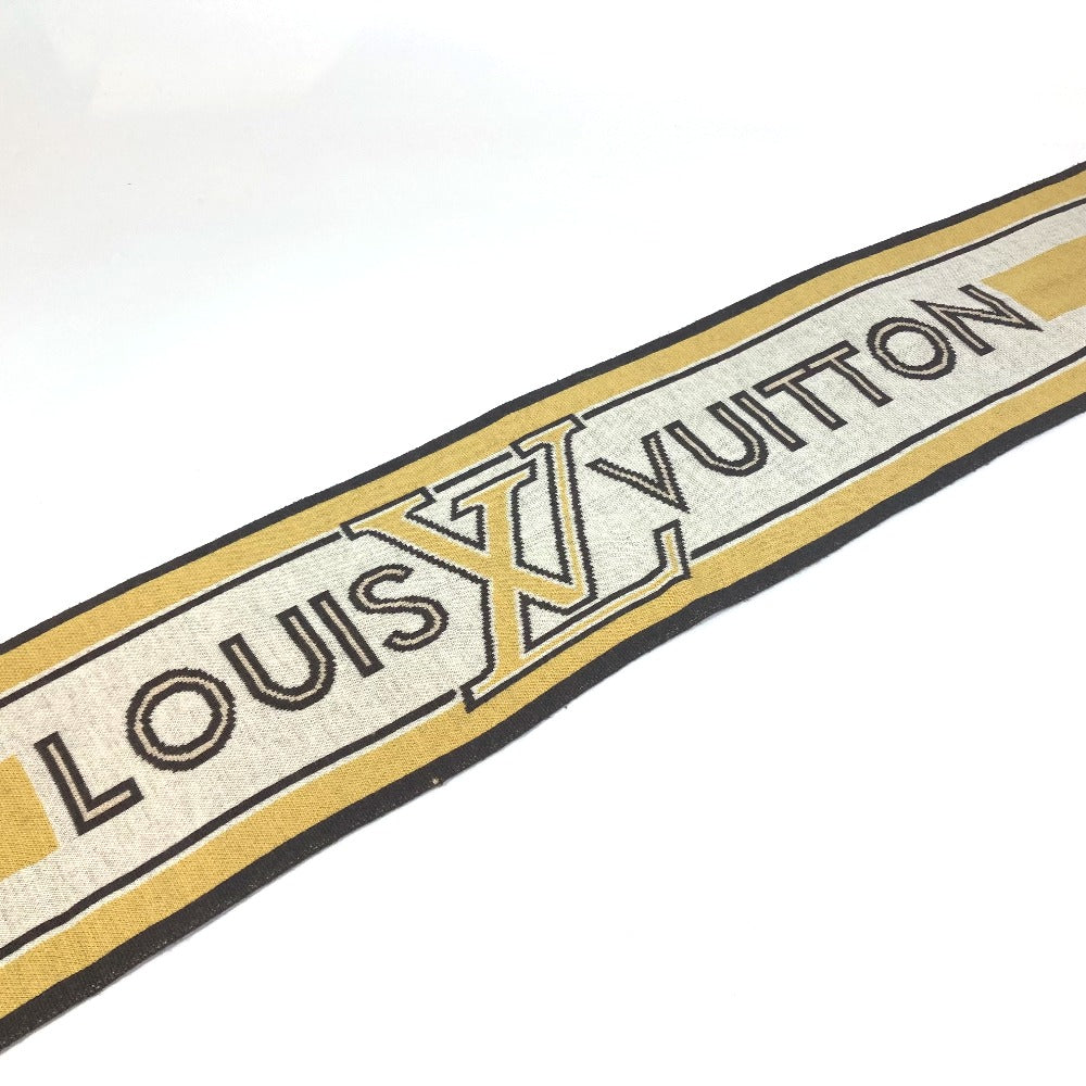 Louis Vuitton Scarf x border scarf Wool Brown Beige Apparel