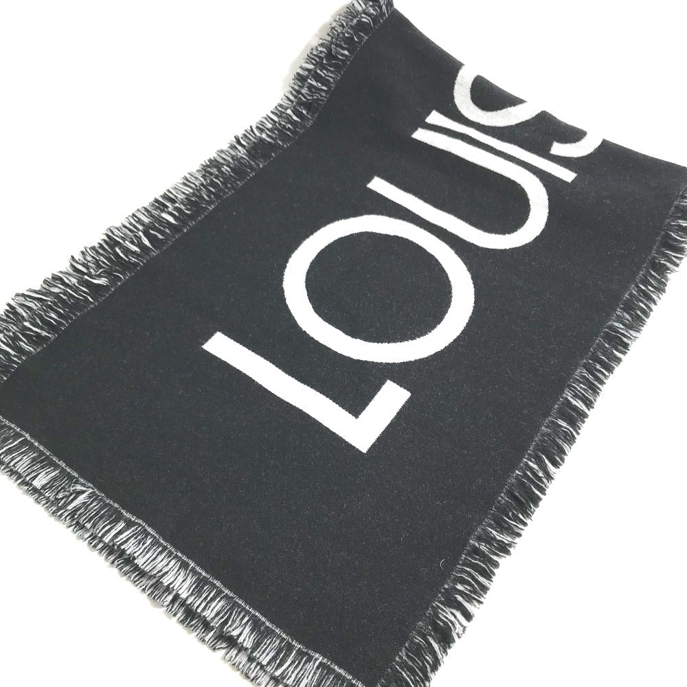Louis Vuitton Scarf M71580 cashmere Escharp Team Wool Black Apparel