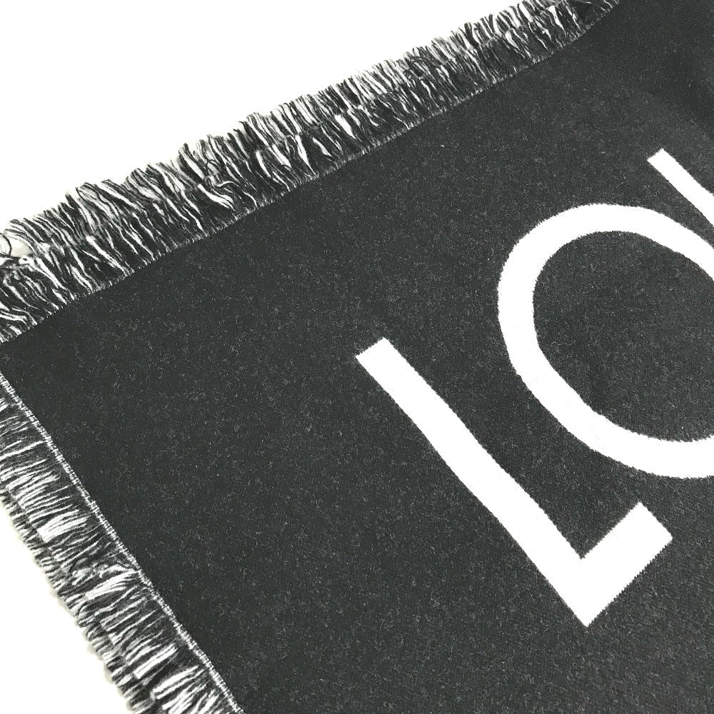 Louis Vuitton Scarf M71580 cashmere Escharp Team Wool Black Apparel