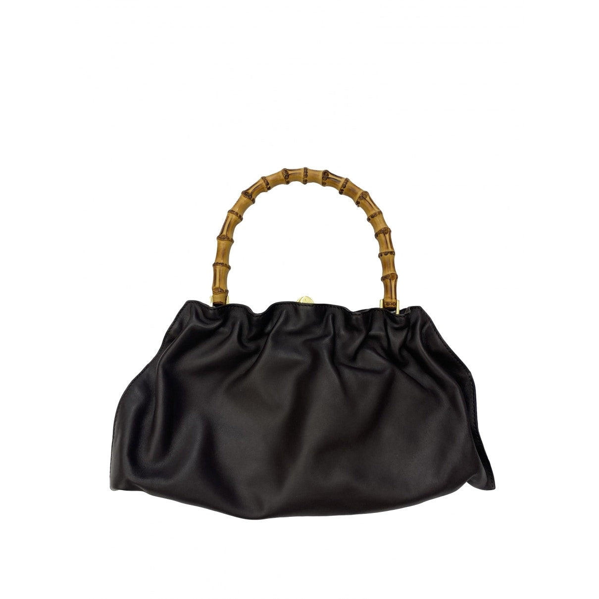 Gucci bamboo brown leather handbag