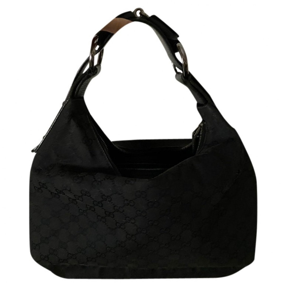 Gucci hobo black cloth handbag