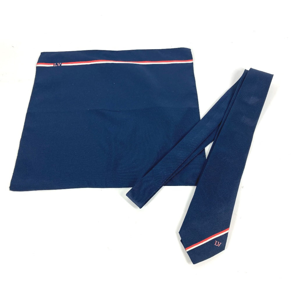 Louis Vuitton handkerchief M70220 Silk Accessories Pochette Cotton Navy Clutch Bag
