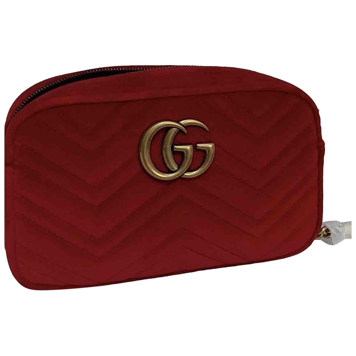 Gucci marmont red velvet handbag
