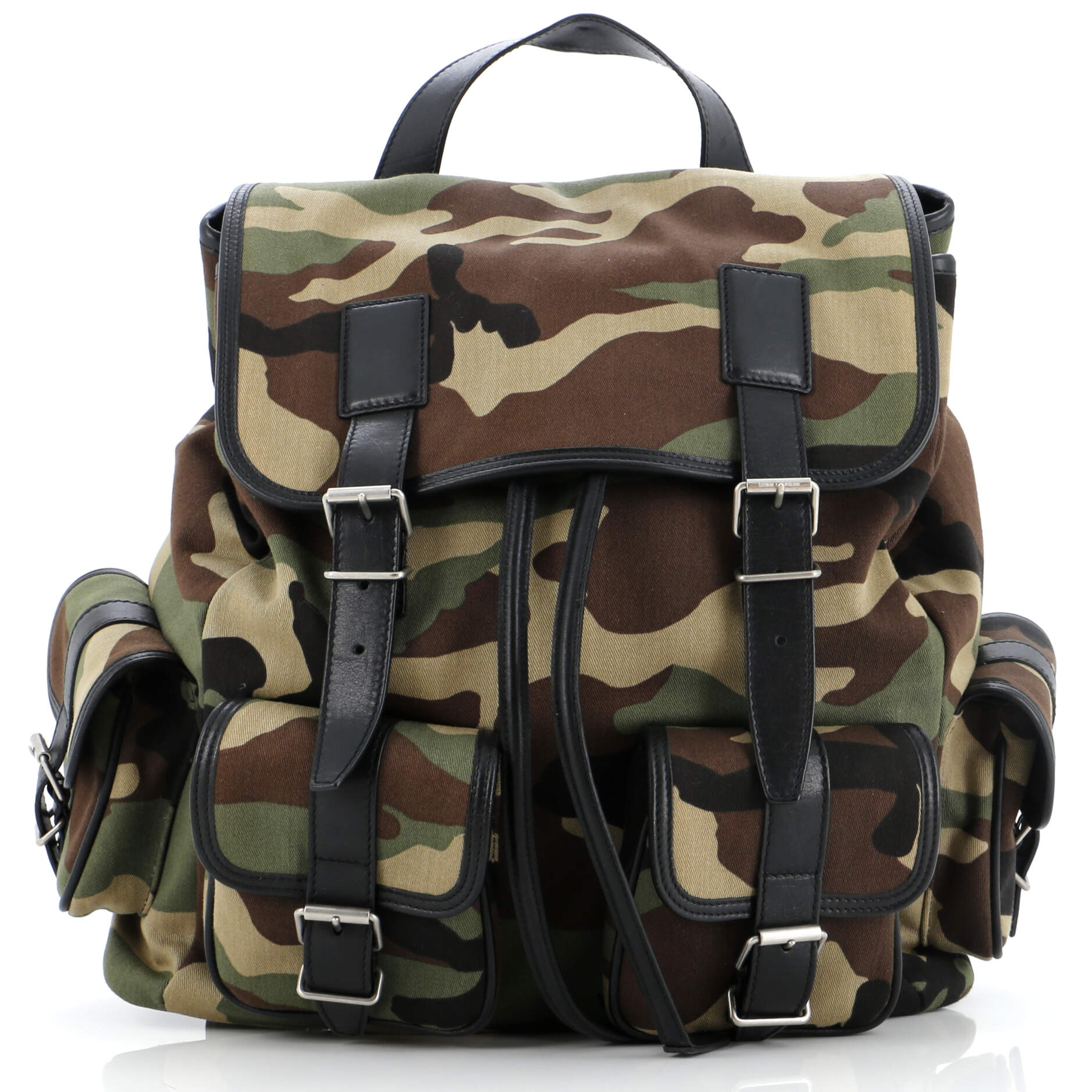 YSL Saint Laurent Saint Laurent Trending Rock Sac Backpack Camouflage Canvas Medium