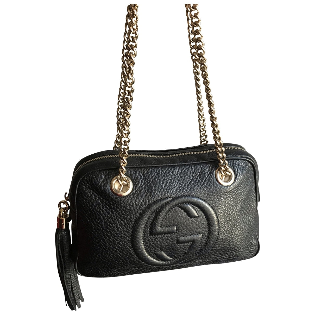Gucci soho black leather handbag