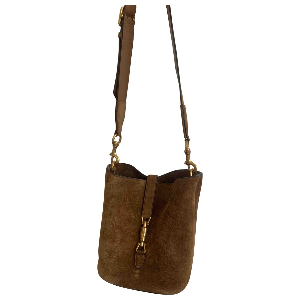 Gucci jackie brown suede handbag