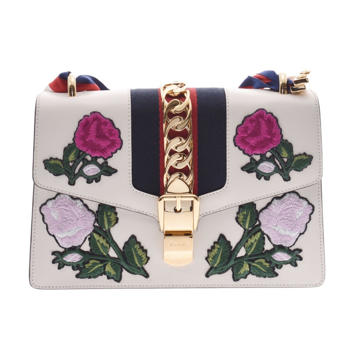 Gucci sylvie multicolour leather handbag