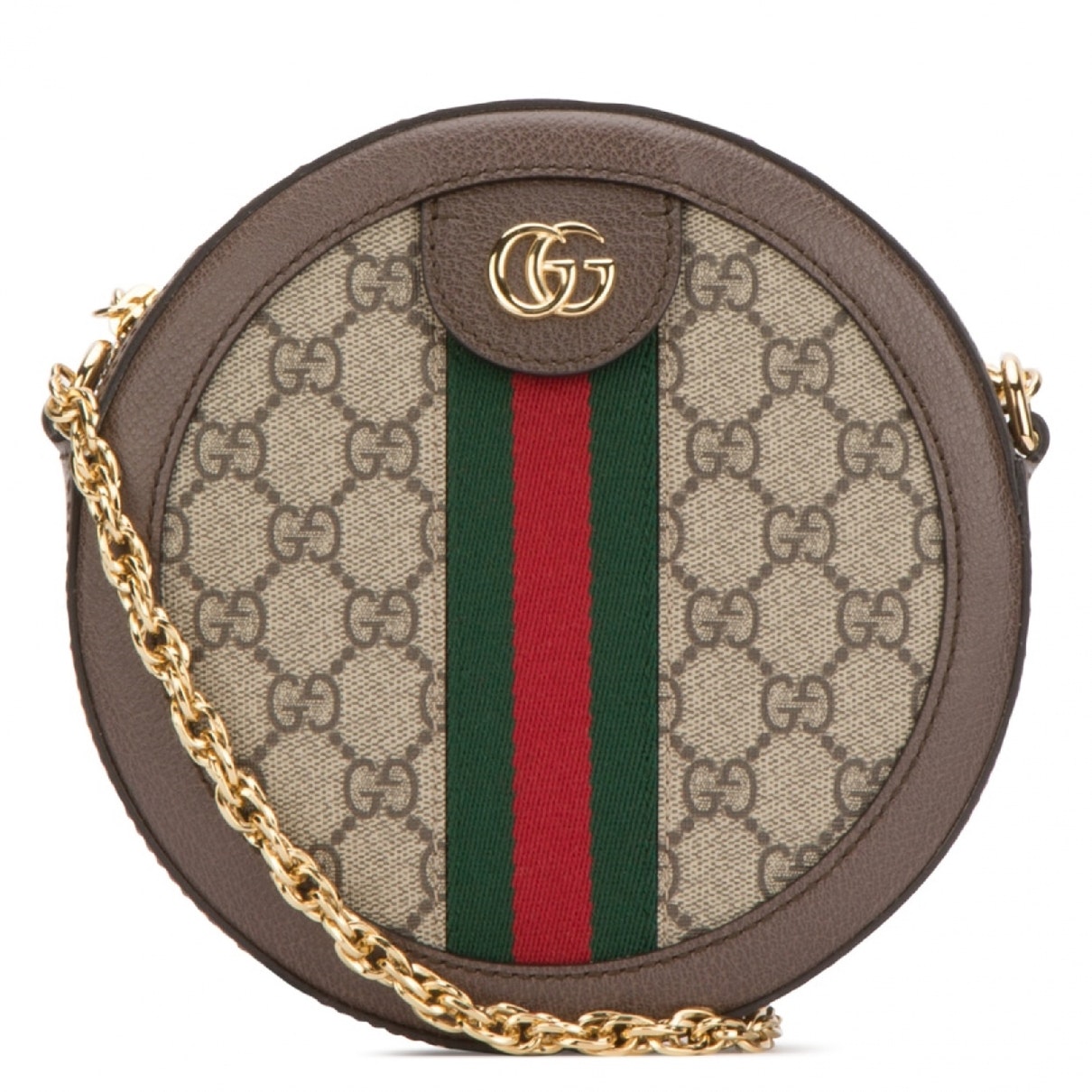 Gucci ophidia brown cloth handbag