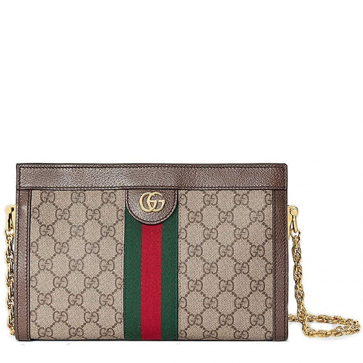 Gucci ophidia brown cloth handbag