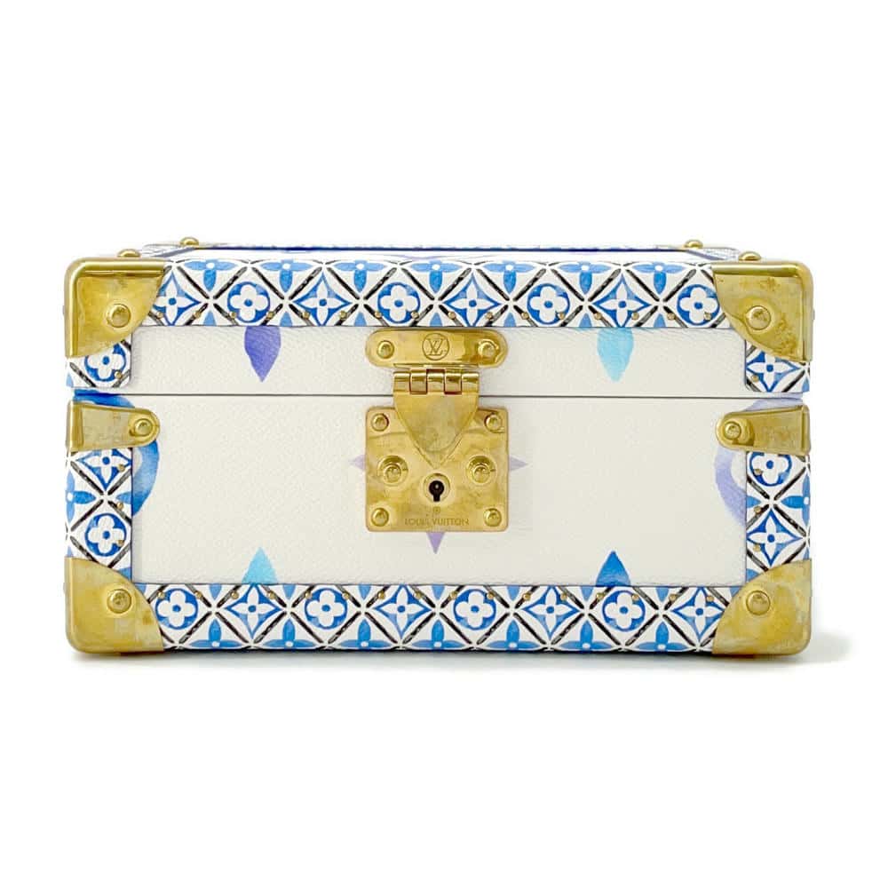 Louis Vuitton Coffret Tresor BlueM10250 Visor Pool Monogram White Handbag