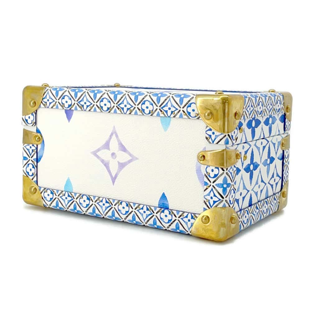 Louis Vuitton Coffret Tresor BlueM10250 Visor Pool Monogram White Handbag