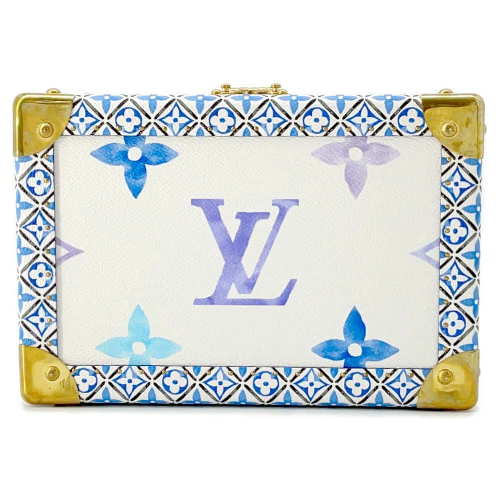 Louis Vuitton Coffret Tresor BlueM10250 Visor Pool Monogram White Handbag