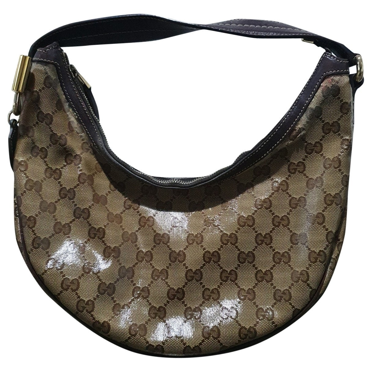 Gucci brown cloth handbag
