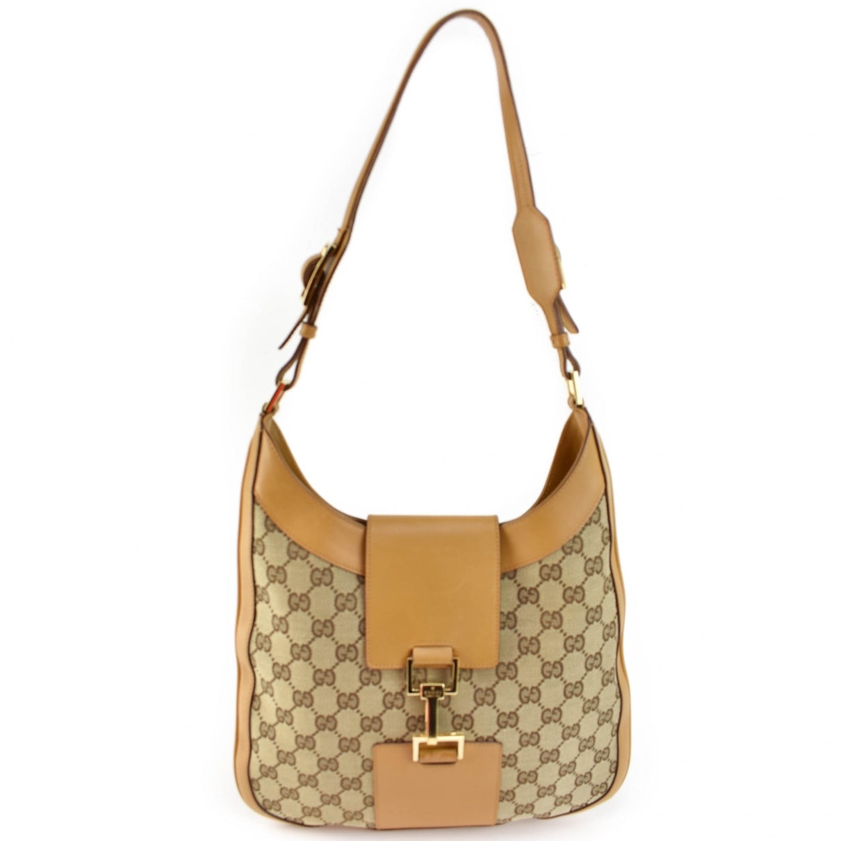 Gucci jackie beige cloth handbag