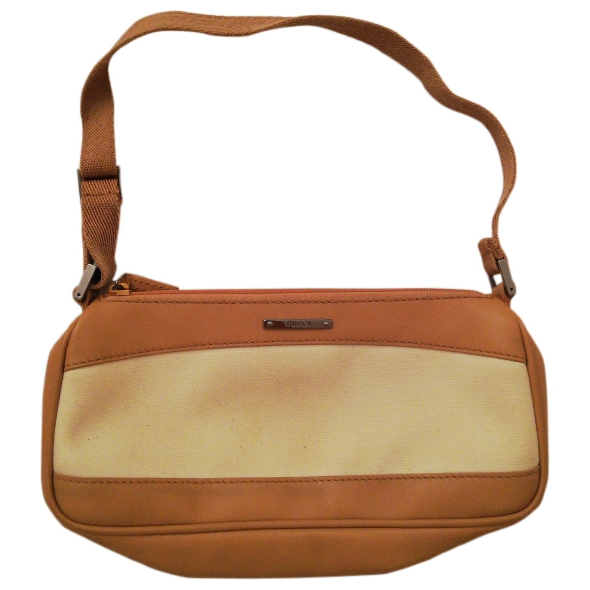 Gucci beige leather clutch bag