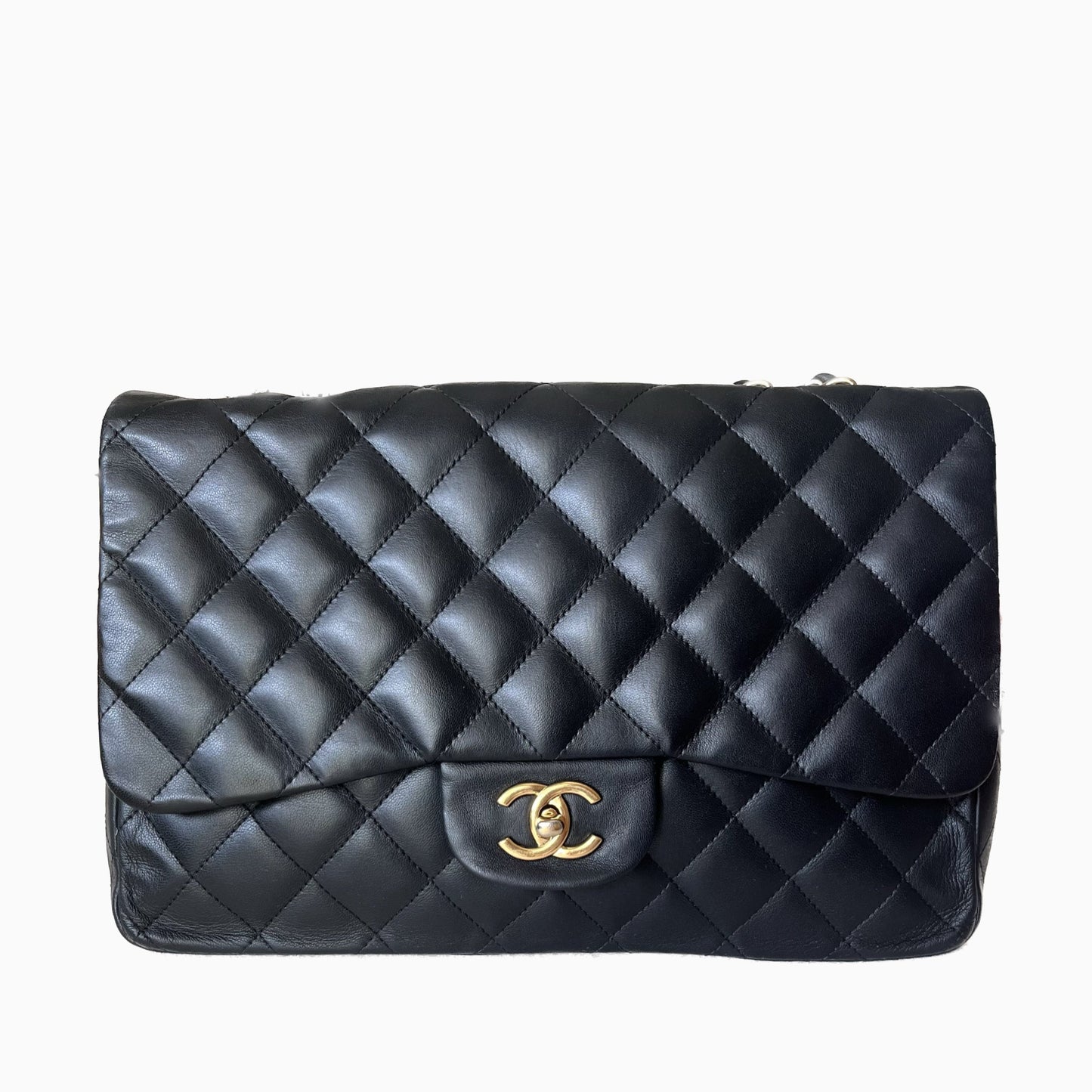 Chanel Timeless Classic Flap Hardware Black Gold Handbag
