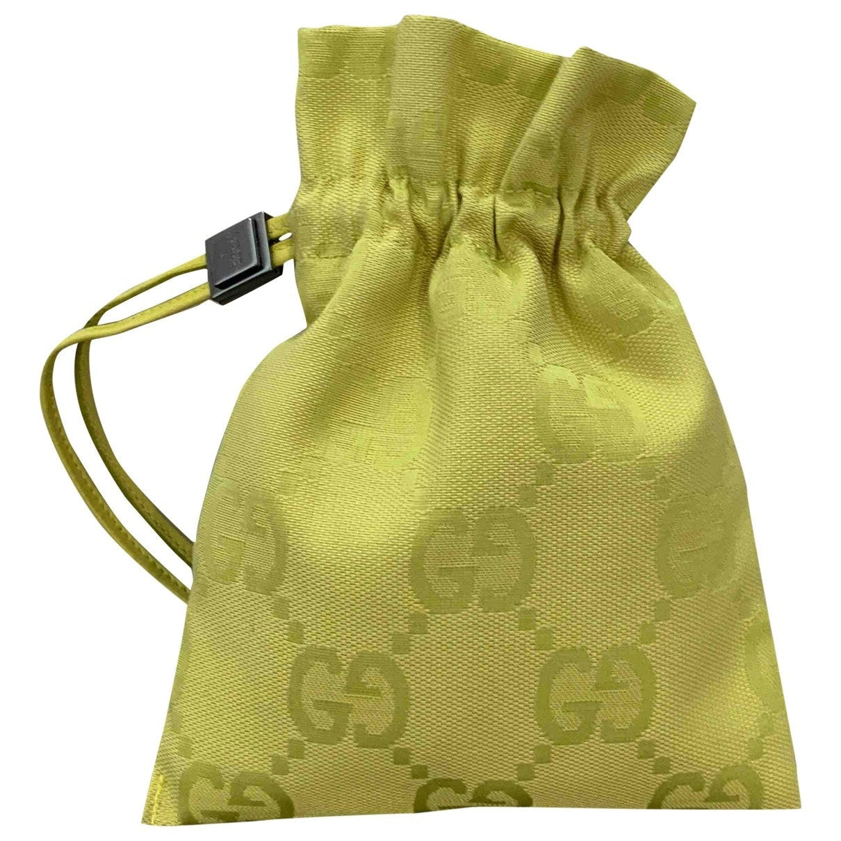 Gucci yellow cloth clutch bag