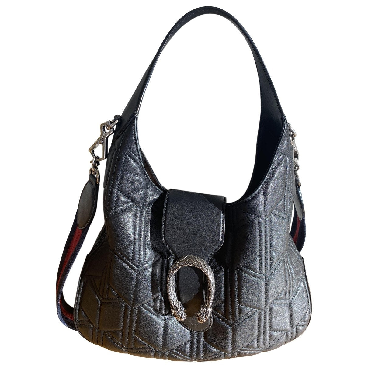 Gucci dionysus black leather handbag