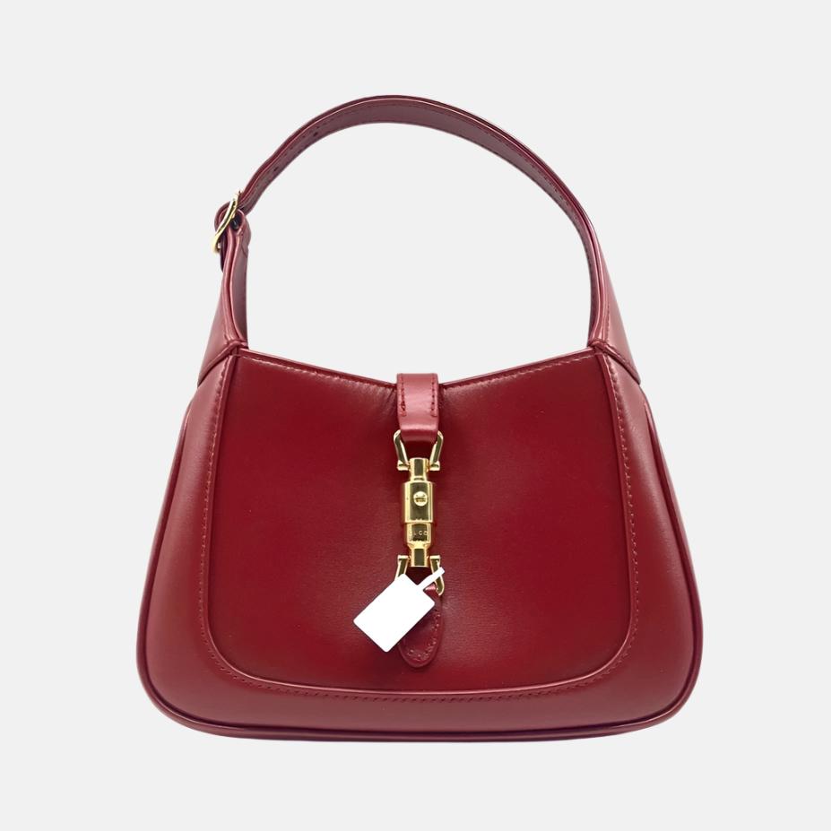 Gucci Jackie Burgundy Leather Red Mini Travel Bag Bag 2
