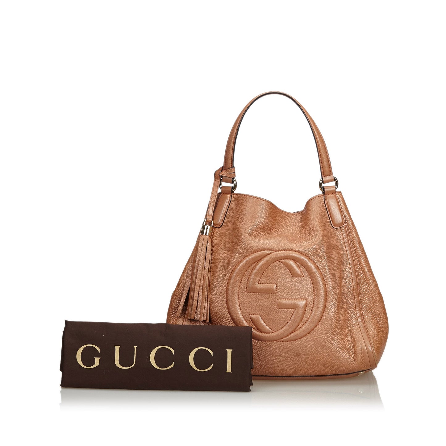 Gucci Soho Calf Tassel Bag Leather Tote Bag