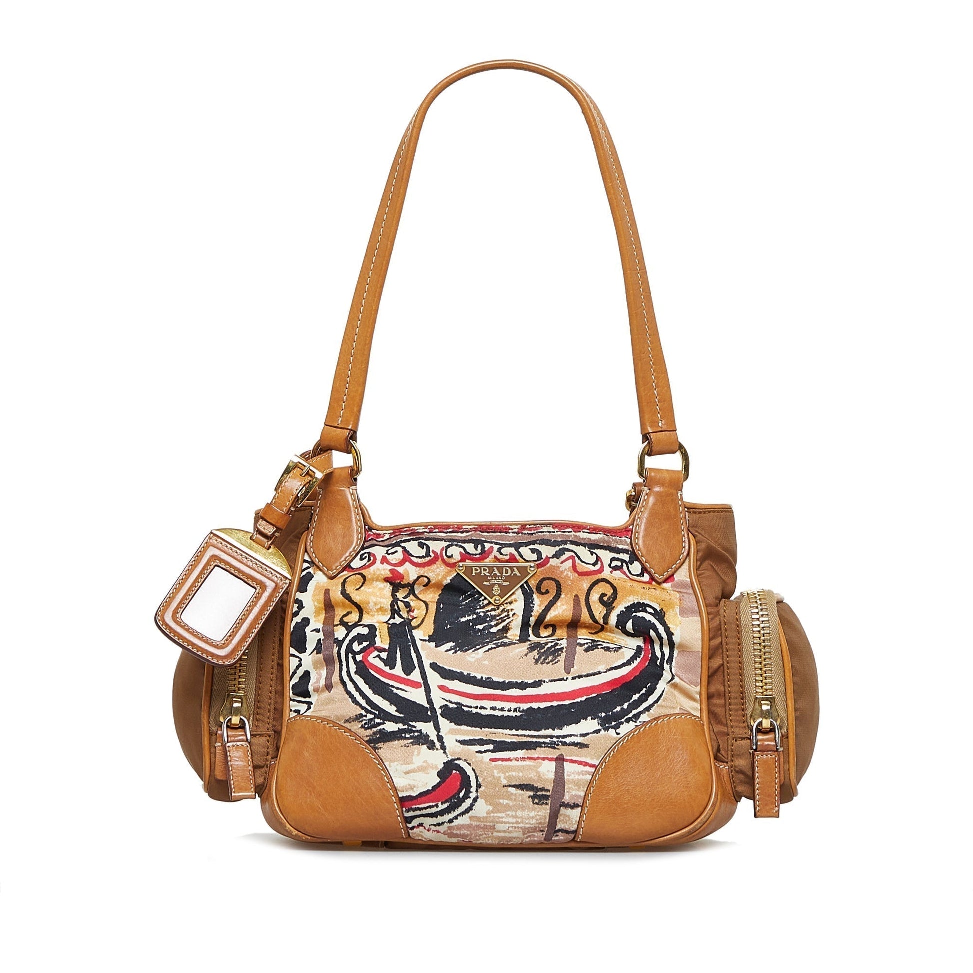 Prada Venice Watercolor Shoulder Bag Canvas