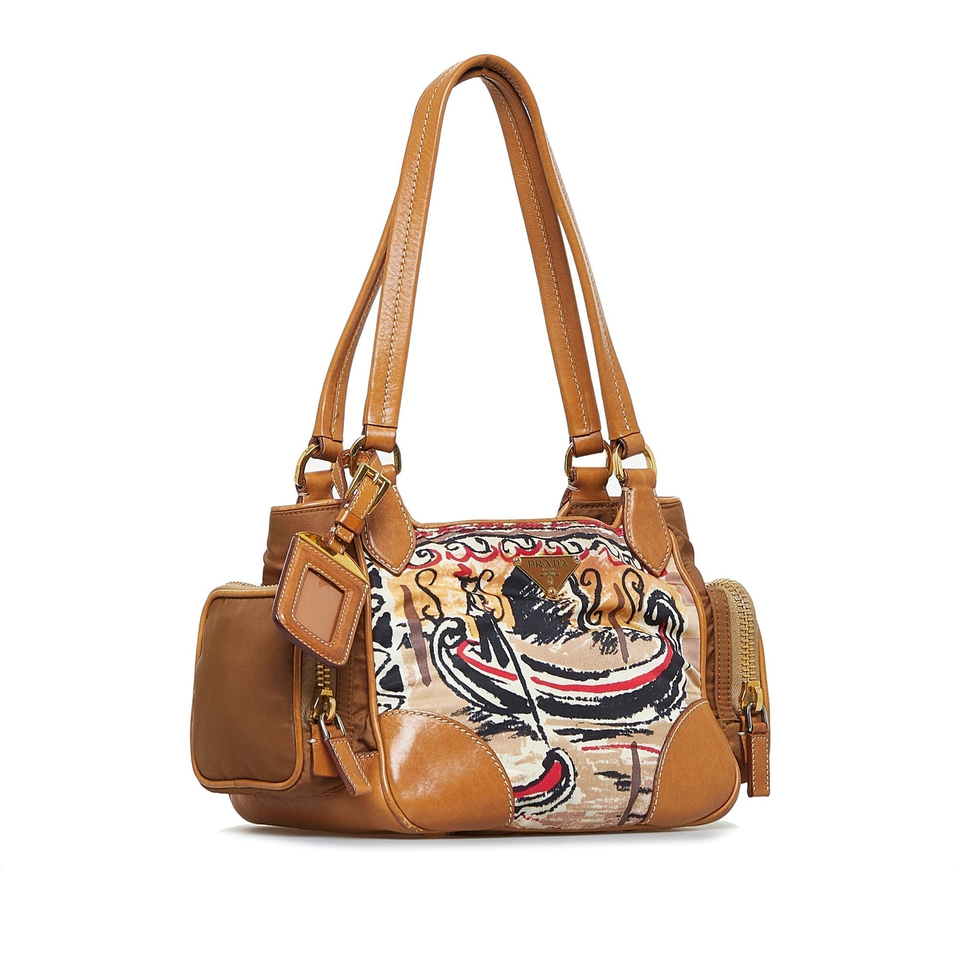 Prada Venice Watercolor Shoulder Bag Canvas