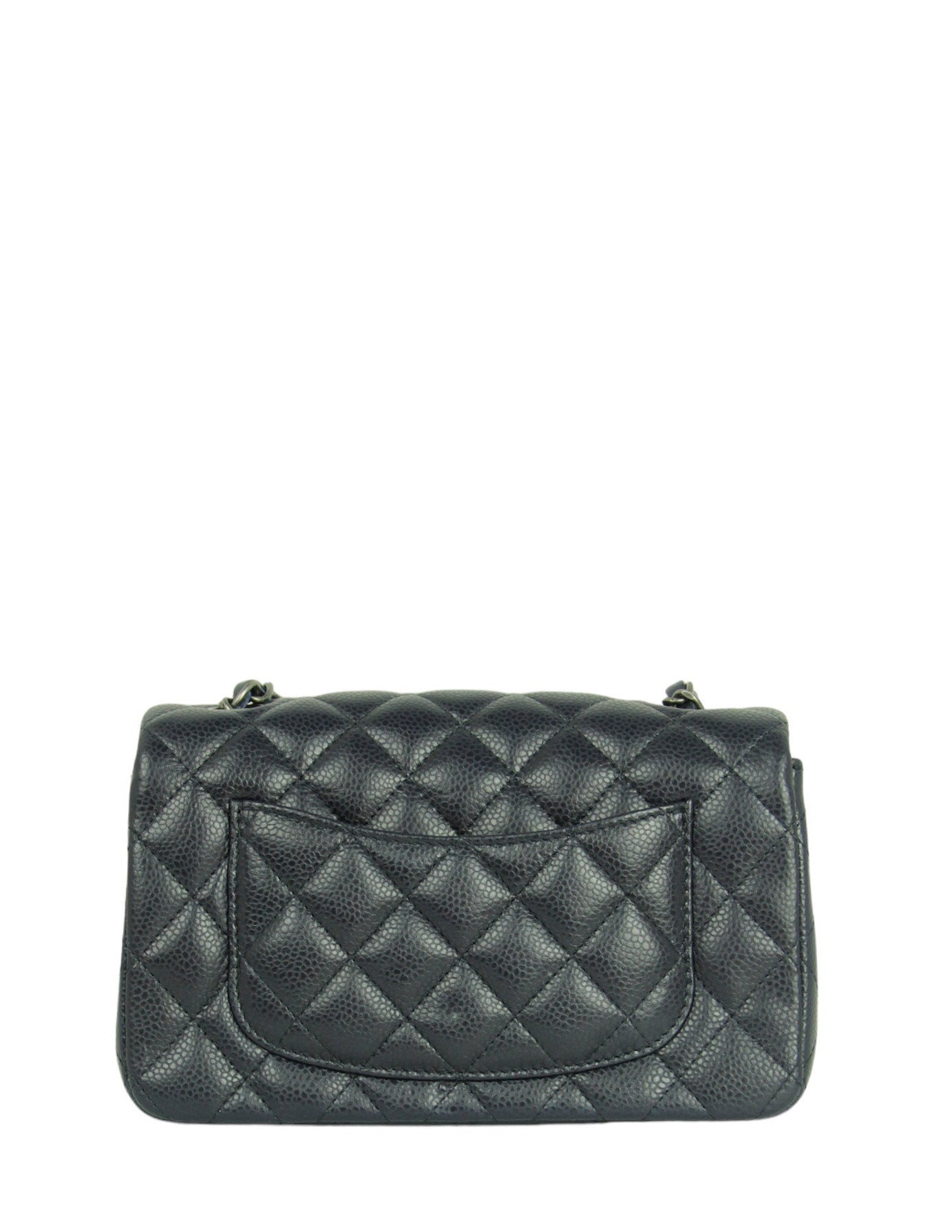 Chanel Dark Navy Caviar Rectangular Mini Flap Bag
