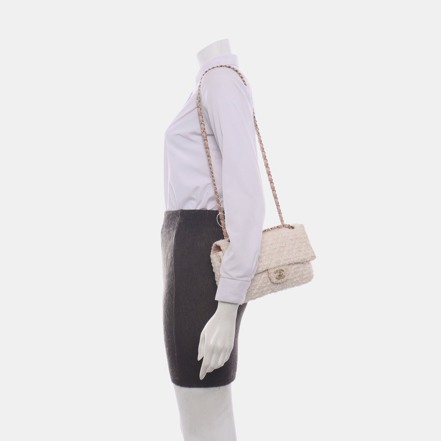 Chanel Flap Tweed Pink Shoulder Bag