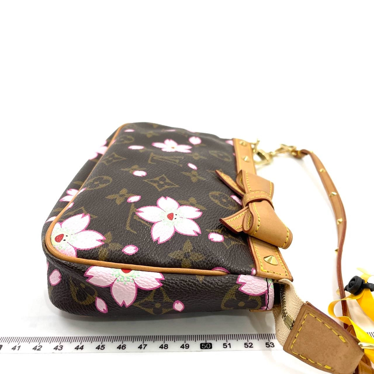 Louis Vuitton x Takashi Murakami Cherry Blossom Monogram Brown Pochette Clutch Bag Accessoire 1