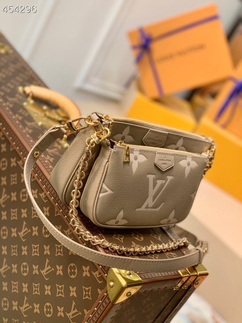 Top Quality Multi Pochette Accessoires Empreinte Tourterelle Monogram Beige Crossbody Bag