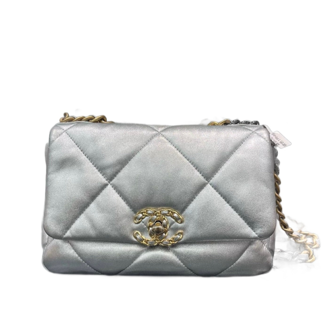 Chanel 19 Silver Small Crossbody Bag Bag 1