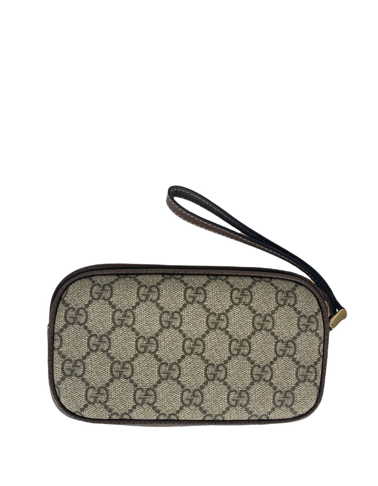 Gucci Brown GG Supreme Monogram Ophidia Phone Case Wristlet