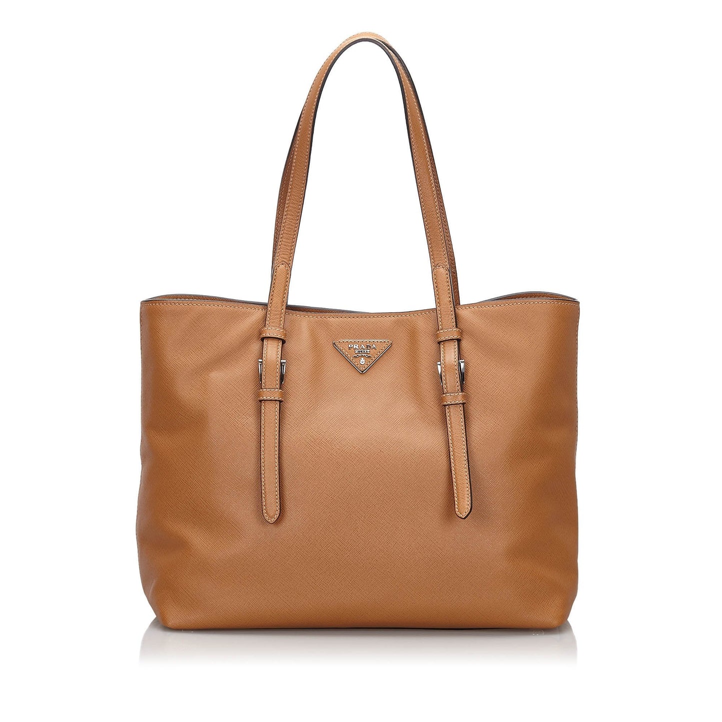 Prada Others Tote Bag Italy Leather Saffiano Brown