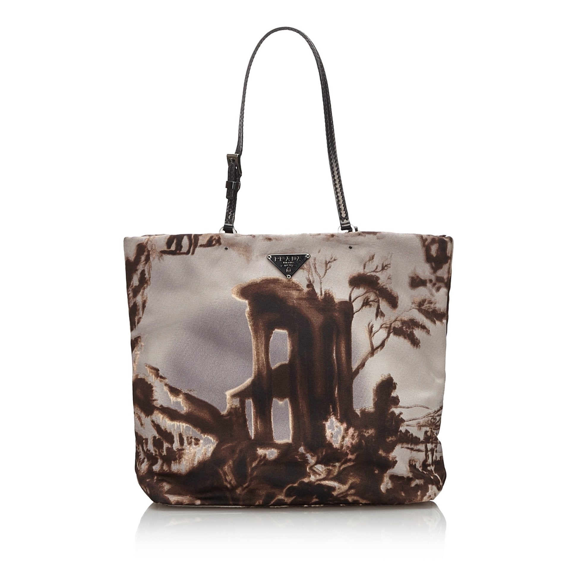Prada Fabric Stampato Tote Bag Italy Nylon Gray Bag Italy 1