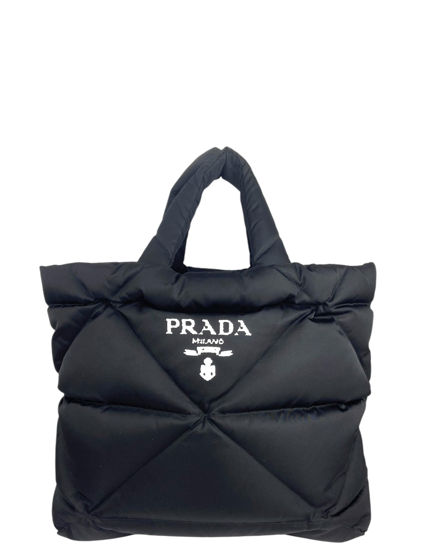 Prada Handbag Tessuto Re- Padded Tote Nylon Black Tote Bag